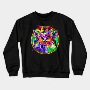 Mardi Gras 2023 Festive Owl Design Crewneck Sweatshirt
